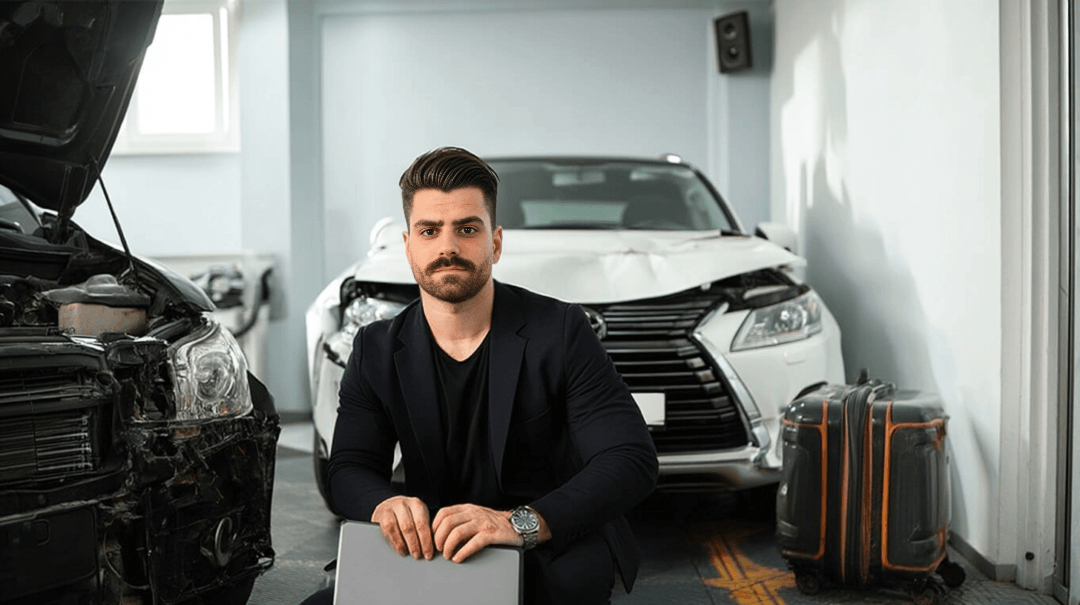 Ilker Sancar bei einem KFZ-Gutachten in Stuttgart